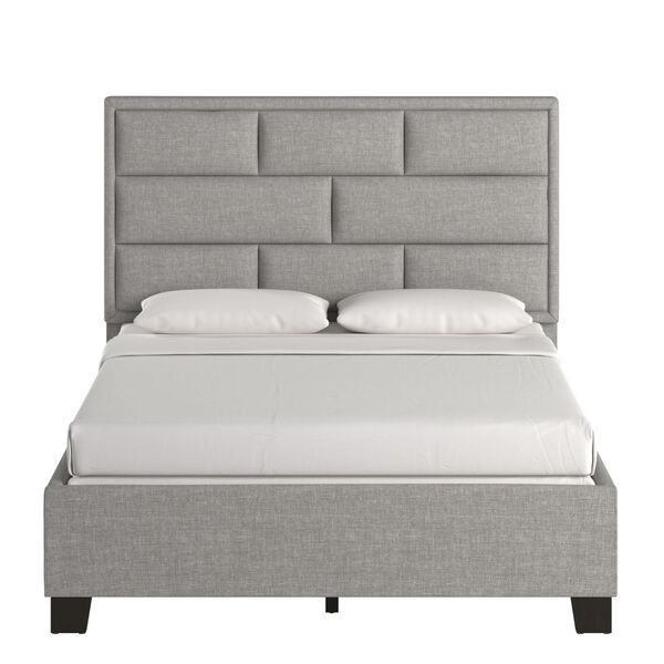 Skyler Gray Upholstered Queen Panel Bed, image 2